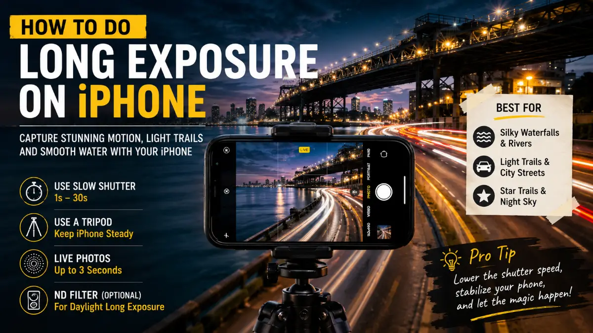 how to do long exposure on iphone