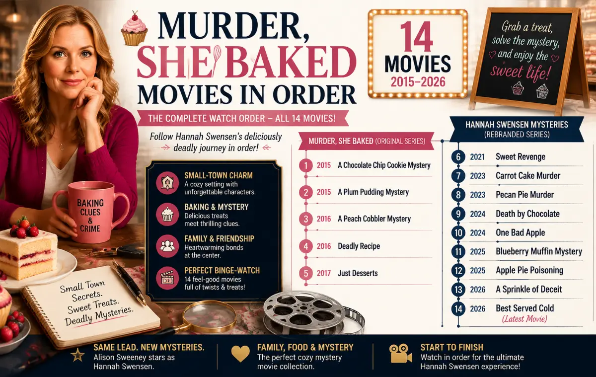 murder she baked movies in order